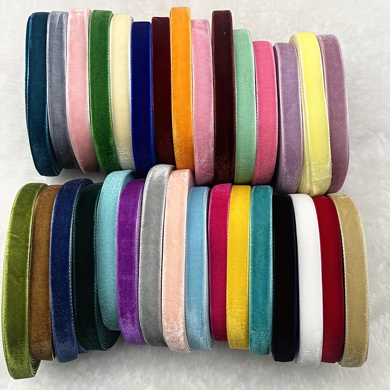 

5 Yards 10mm Velvet Ribbon Special For Diy Valentine's Day Gift Wrapping Handmade Hair Bowknot Christmas Wedding Party Decors Jewelry Making Package Supplies