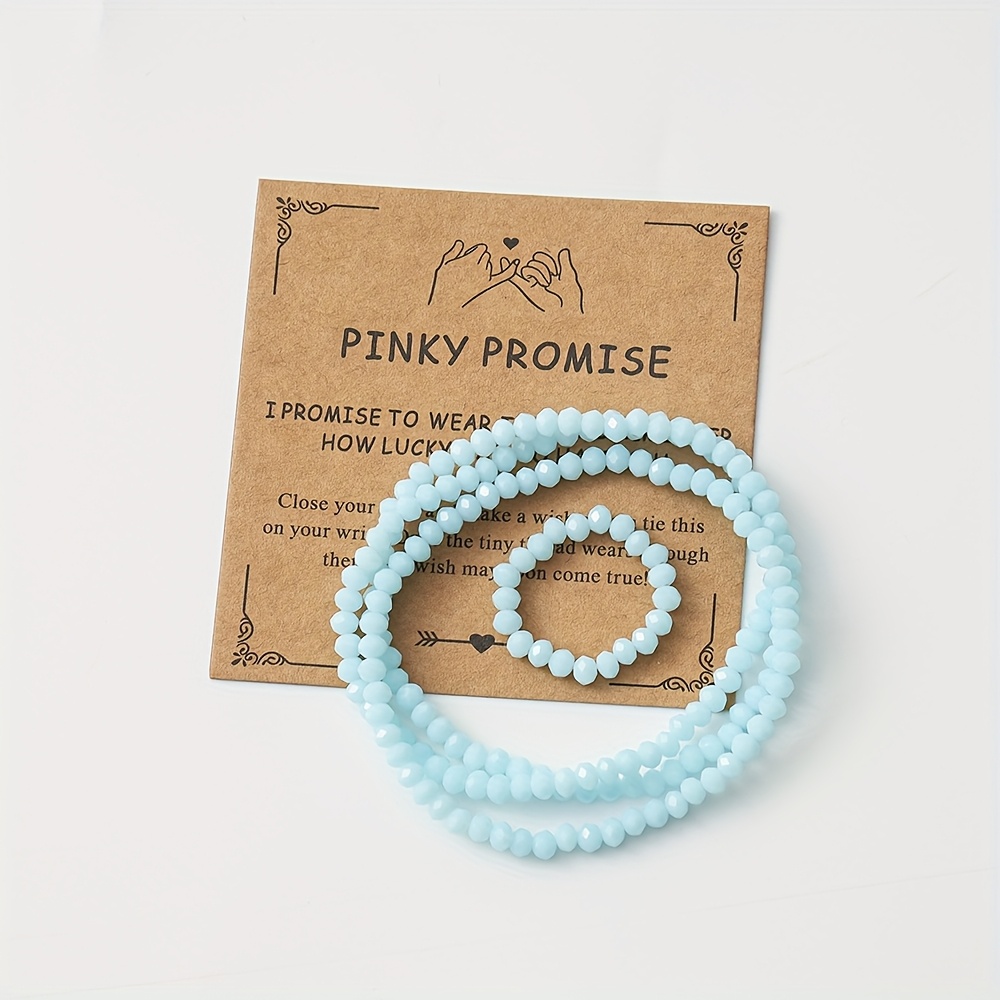 Bohemian Crystal Handmade Beaded Multi-Layer Bracelet and Ring Set