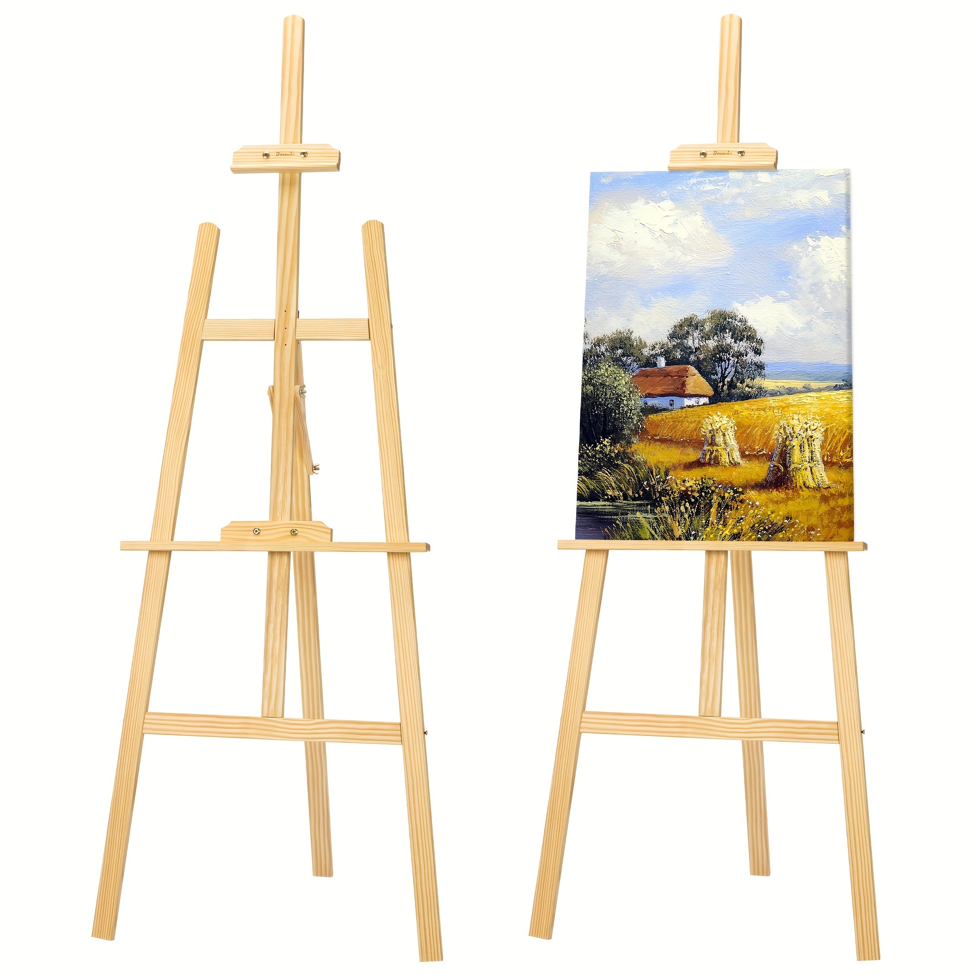 

Deli 1pc Wooden Painting Easel, Holds Up To 48", Adjustable Easel For Canvas Wedding Signs, Art Easel For Adults Beginners Artist