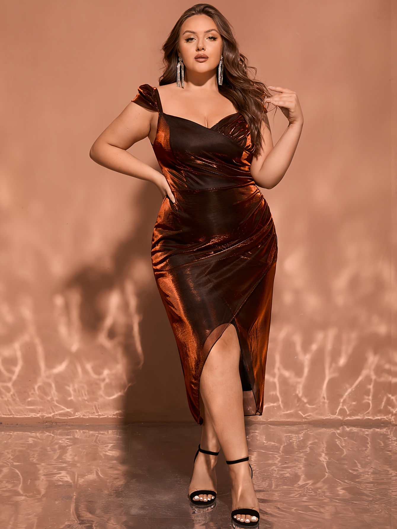 brown engagement dress Kai Espresso chocolates from shoulder to hem Dillon | Espresso Brown Size:48 Regular