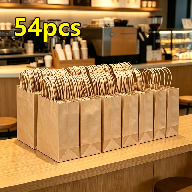 TEMU 54pcs High-density Thick Paper Gift Bags, Foldable & Reusable Shopping Bags, Halloween, Christmas, Mother's Day, Valentine's Day And Other