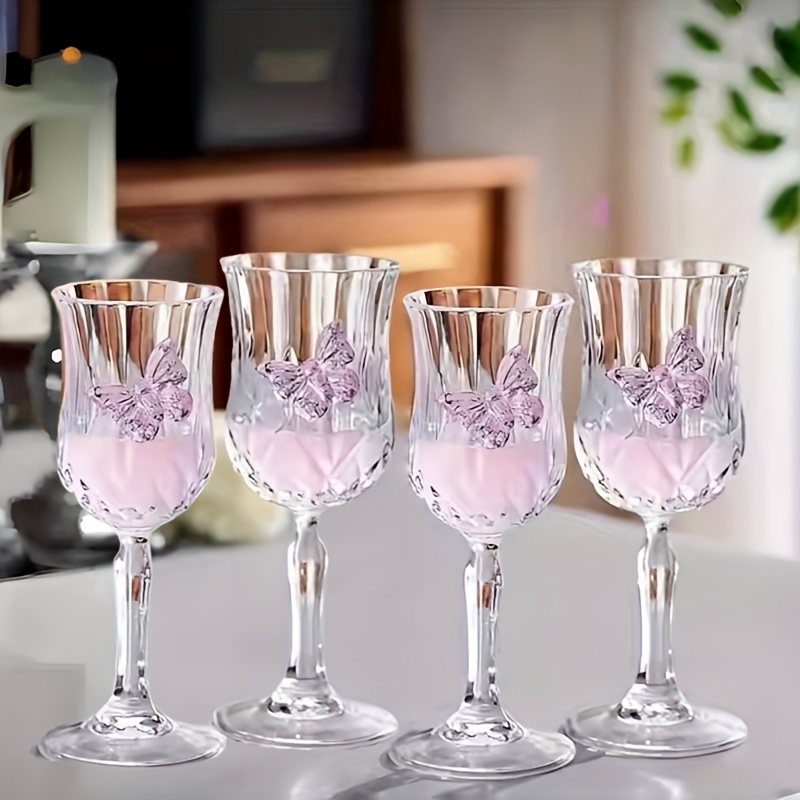 2/4 delars set med enkel fjärilsdesign glasbägare - Temu Sweden