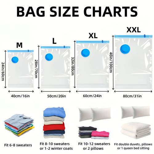 4 9 13pcs extra large vacuum storage bags set space saving reusable waterproof anti moisture compression bags suitable for clothes bedding travel luggage blankets comforters ideal for dorms closets and moving