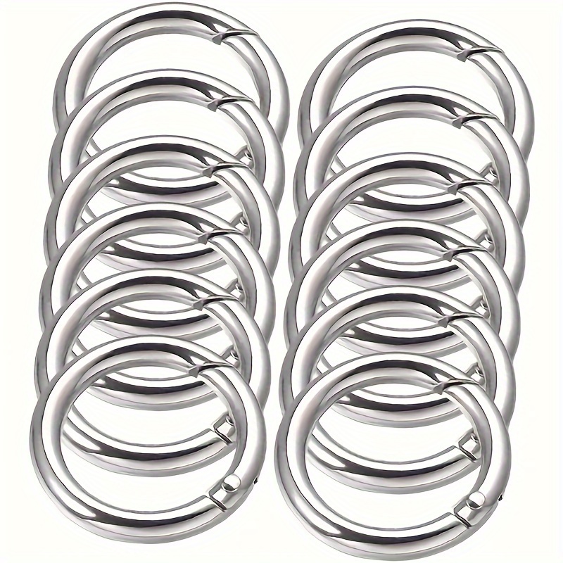 

Aluminum Alloy O-shaped Hooks - 10 Spring Clip Key Rings, Suitable For And Bag Accessories.