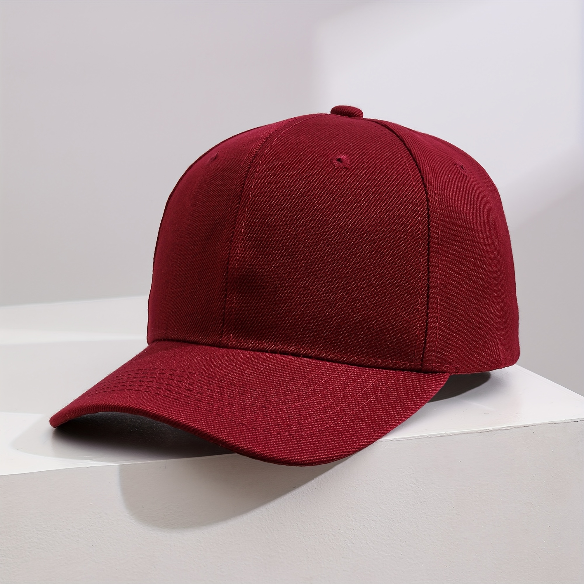 1 solid color waffle adjustable unisex outdoor sun hat - Temu display picture 2
