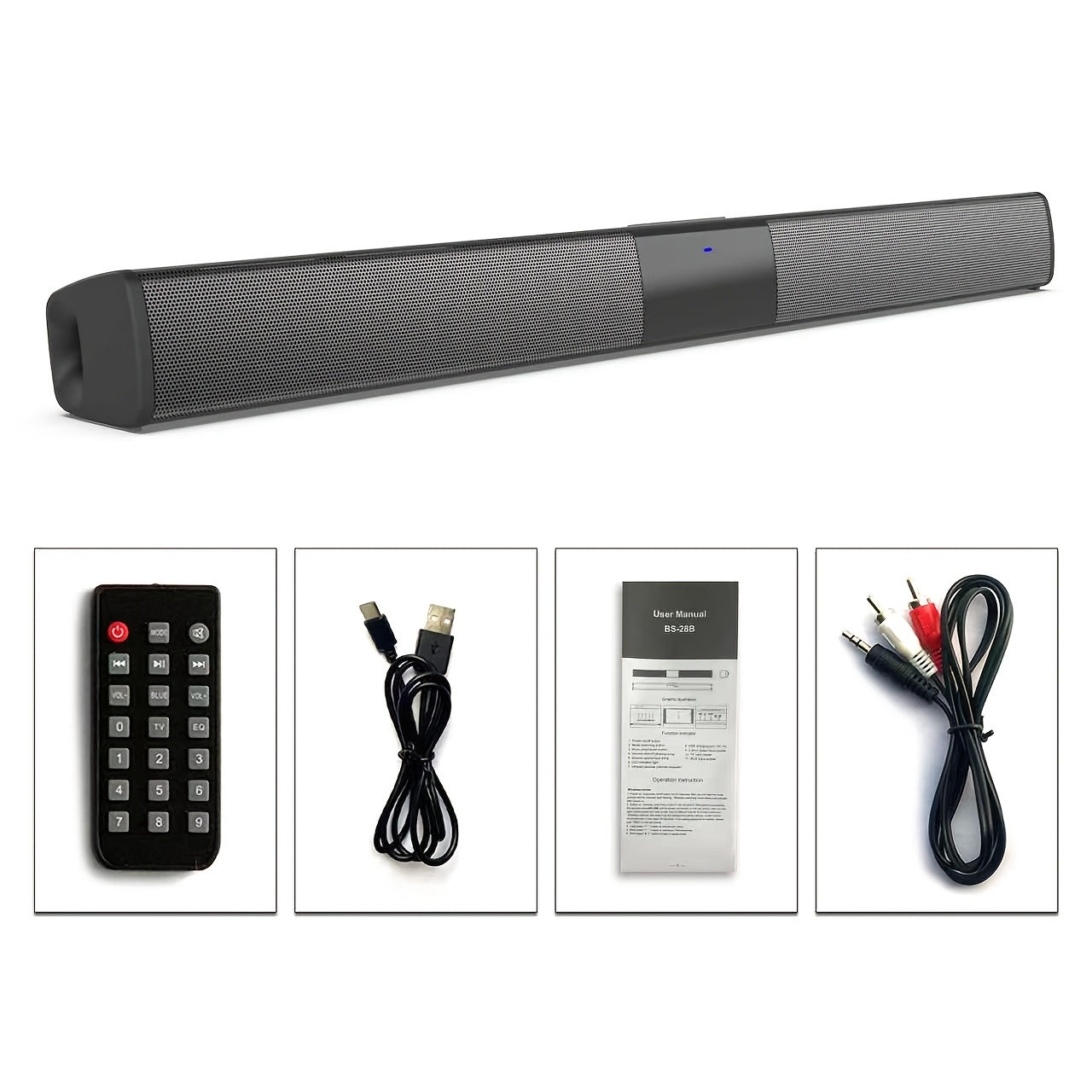 20w With Surround Sound And Subwoofer | Wireless, Aux, Tf Card, Fm Radio, Rca | For Tv And Home Theater (remote Included)