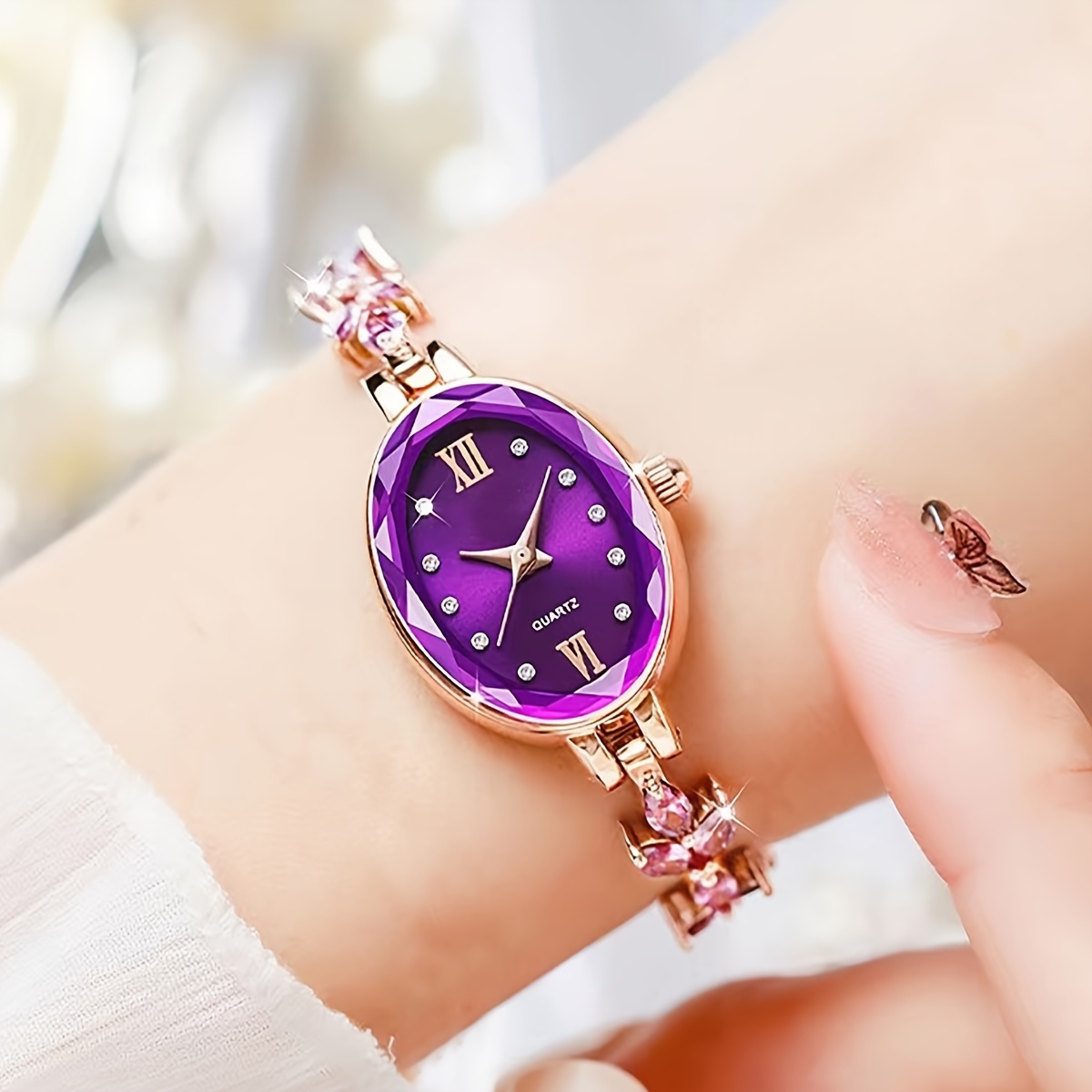 

Exquisite Fashion Bracelet Women's Bracelet Watch Rhinestone Grade Women's Watch 1 Piece