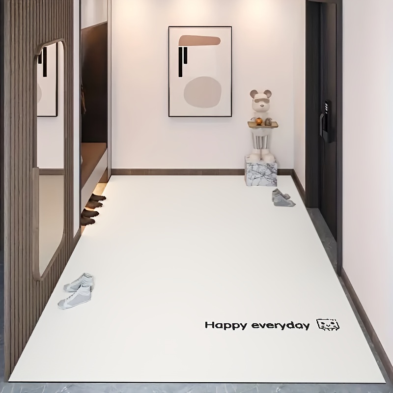Image of Large Size Absorbent Mud Mat, Water-absorbing And Quick-drying Kitchen Floor Carpet, Non-slip And Soft Entrance Door Mat, For Bedroom Room, Ideal Kitchenware, Home Decor, Foyer, Door Mat, Absorbent