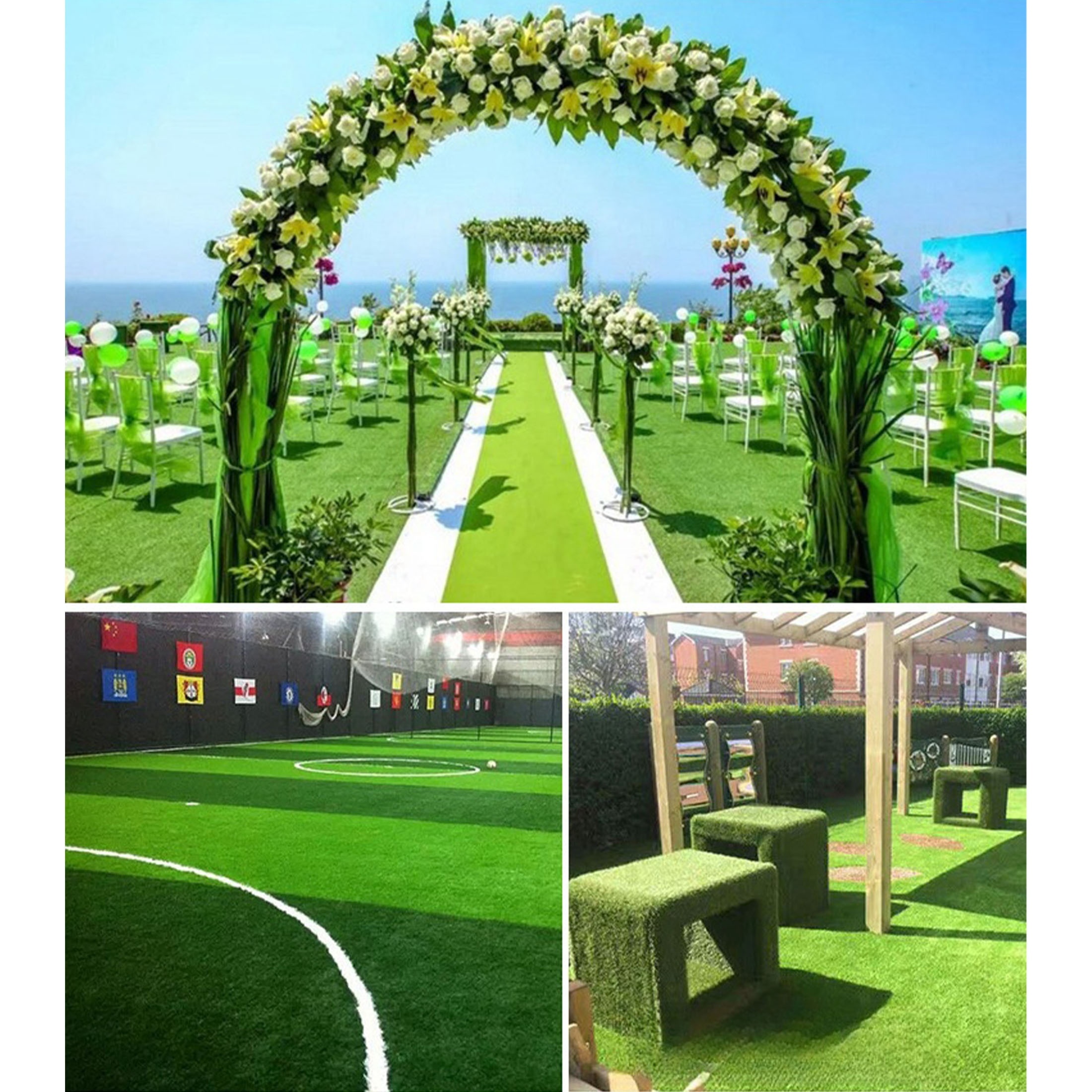 

Thick Encrypted Synthetic Lawn - Wedding Outdoor Football Field Artificial Grass Carpet - 50cm/19.7inch X 200cm/78.8inch - Plastic Material - 10mm Grass Fibers