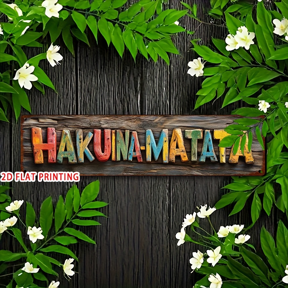 TEMU 2d Flat, 1pc Vintage Hakuina- Metal Tin Sign Outdoor Street, Yard Garage Garden Road Retro Decorative Wall Art Plaque For Home Bathroom Kitchen,