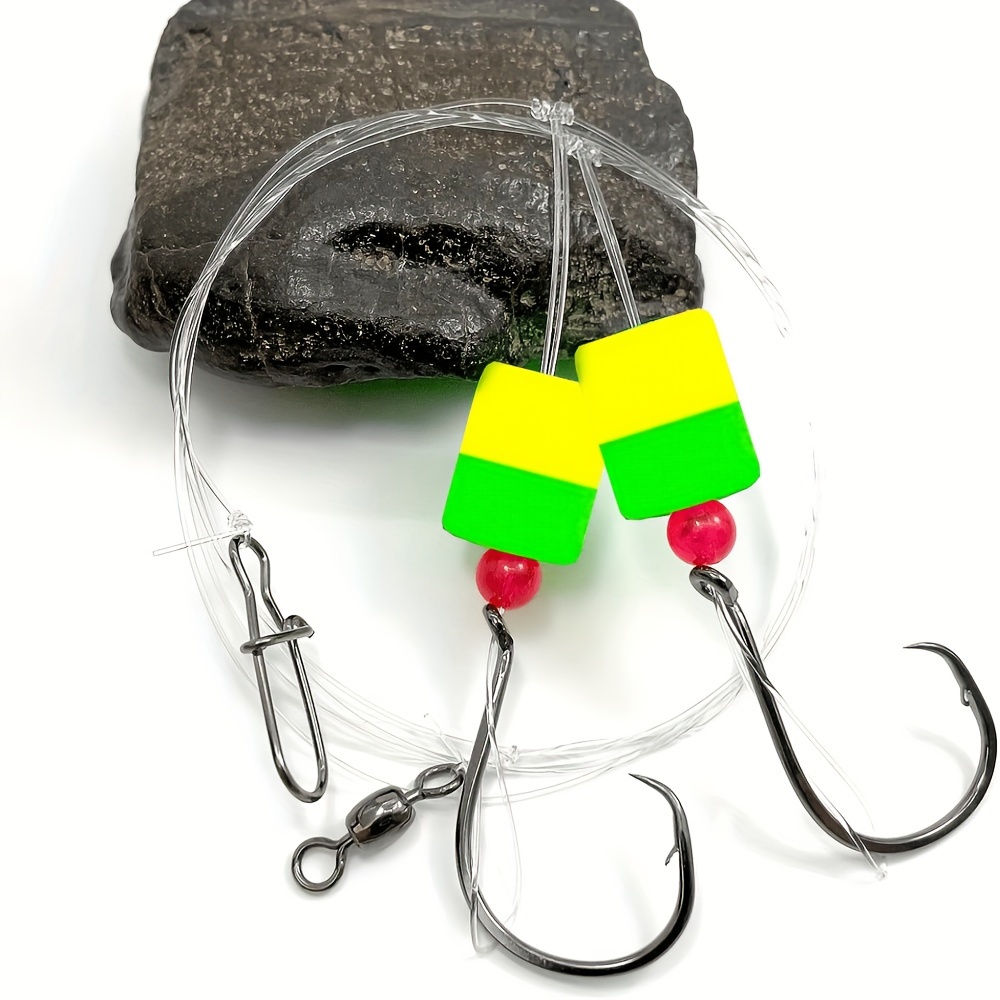 Pompano Rigs For Surf Fishing, 6 Pieces Saltwater Double Hooks, Fishing