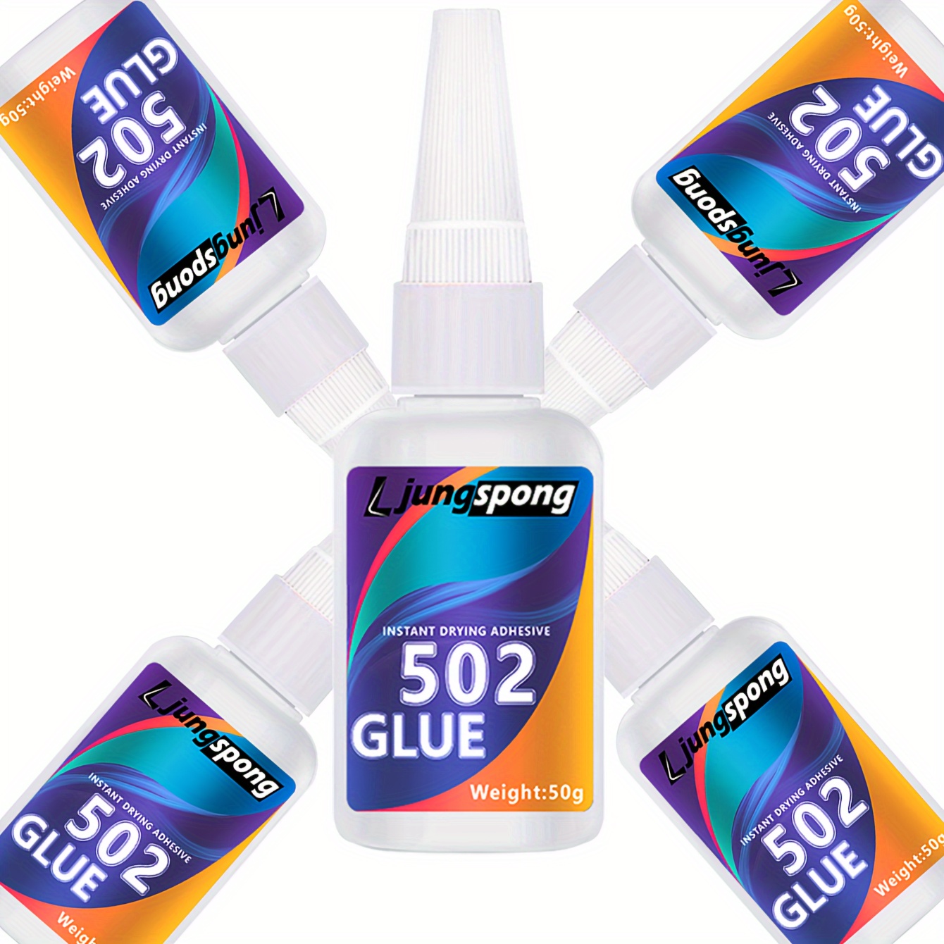 TEMU 10pcs 50ml Super Glue - Suitable For Leather, Rubber, Metal And Auto Parts - Strong Bonding, Quick Bonding, Auto Parts Repair