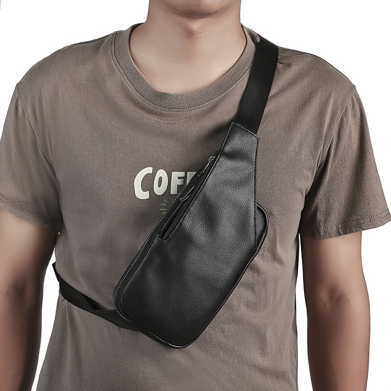 Mini PU Leather Belt Chest Bag Men