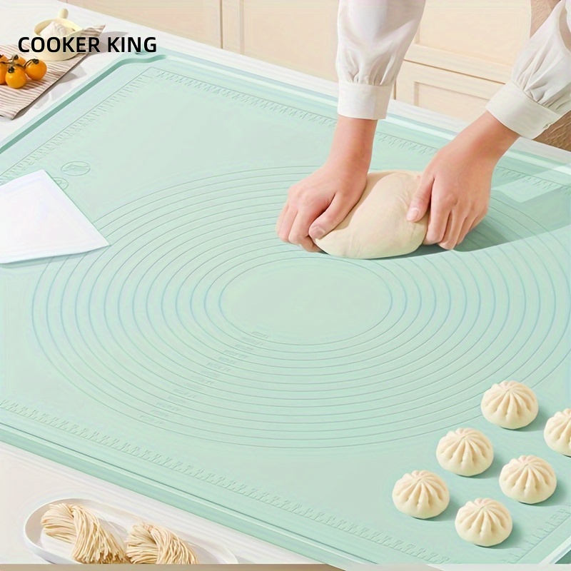 

1pc Extra Thick Silicone Pastry Mat With Measurements - Non-stick, Non-slip, Kneading And Dough Rolling Mat For Easy Baking And Kneading For Restaurants