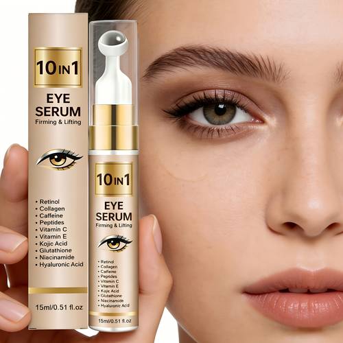 diese 10-in-1 sofort straffende augencreme enthält retinol, kollagen und und spendet feuchtigkeit und hellt die haut auf, während sie feine linien um die augen glättet und der haut den jugendlichen zurückgibt - eine leichte, beigefarbene, tägliche feuchtigkeits-augenpflege.