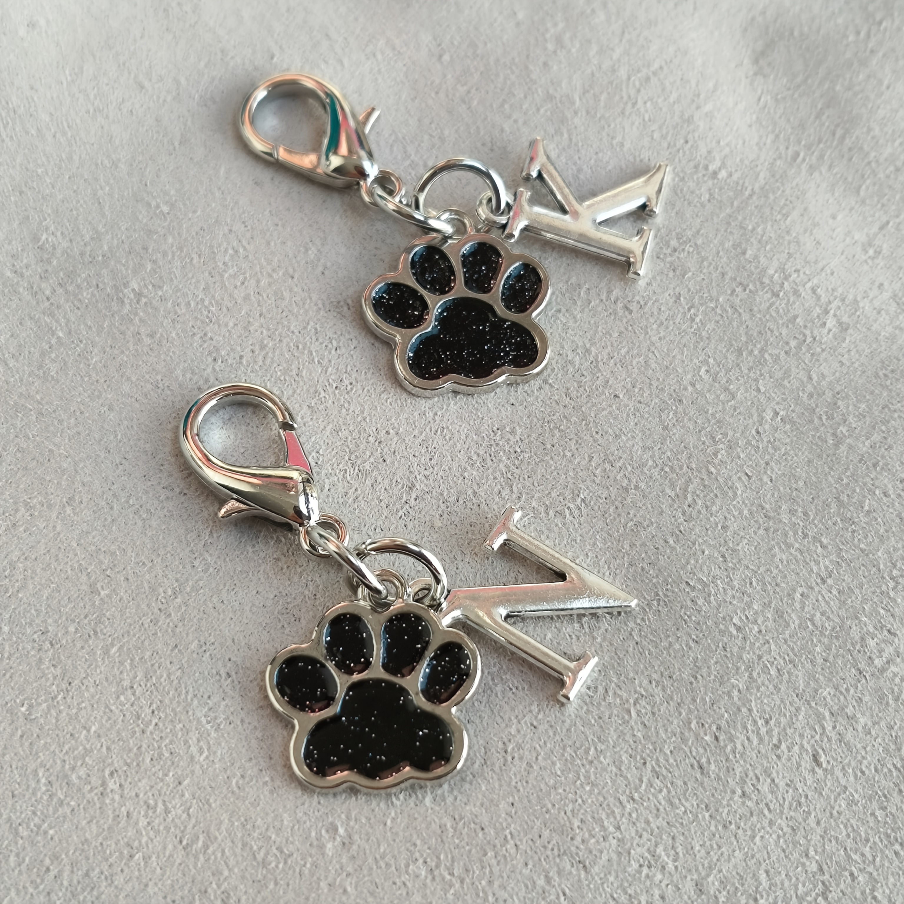 1pc   animal paw and   z keychain with lobster clasp animal paw and letter charm for   bags backpacks car key accessories creative keychain   gift wedding gift birthday gift valentines day gift