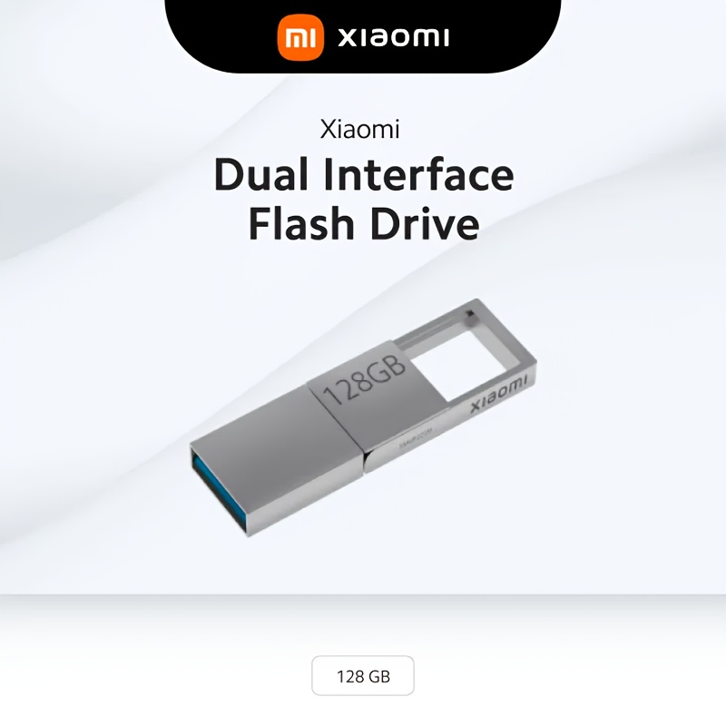 Xiaomi USB ključ z dvojnim vmesnikom 64Gb/128Gb | Usb-C & Usb-A vmesnik - Visokohitrostni prenos podatkov, Usb 3.2, Kompakten in prenosen