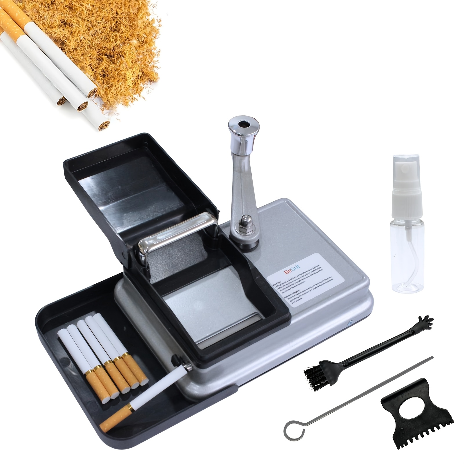 cigarette tamping machine Cigarette Machine - Manual Tamping Machine for Cigarettes with 8mm Diameter  - High Quality Metal Tobacco Tamping Device - *