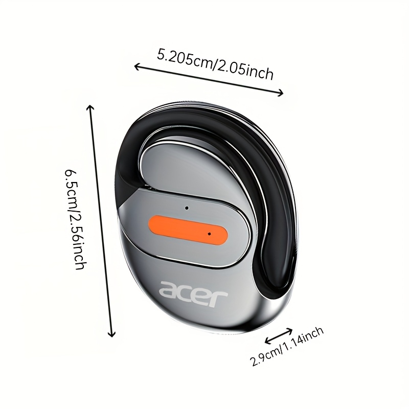Exclusive Acer True Wireless Earphones with Microphone, TWS Headphones, Touch Volume, Wireless Sports Earhooks, LED Display Charging Case, Half Open Back, HD Talk, Compatible with Mobile Phones, Rechargeable Battery, Type-C Charging, Suitable for Adults 7 Exclusive Acer True Wireless Earphones with Microphone, TWS Headphones, Touch Volume, Wireless Sports Earhooks, LED Display Charging Case, Half Open Back, HD Talk, Compatible with Mobile Phones, Rechargeable Battery, Type-C Charging, Suitable for Adults - Image 7