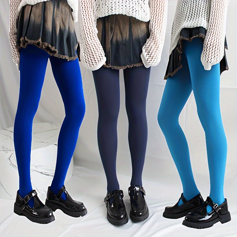 

Girls' Stretchy & Soft Navy Tights - , Slim-fit Pantyhose For Spring/summer/fall