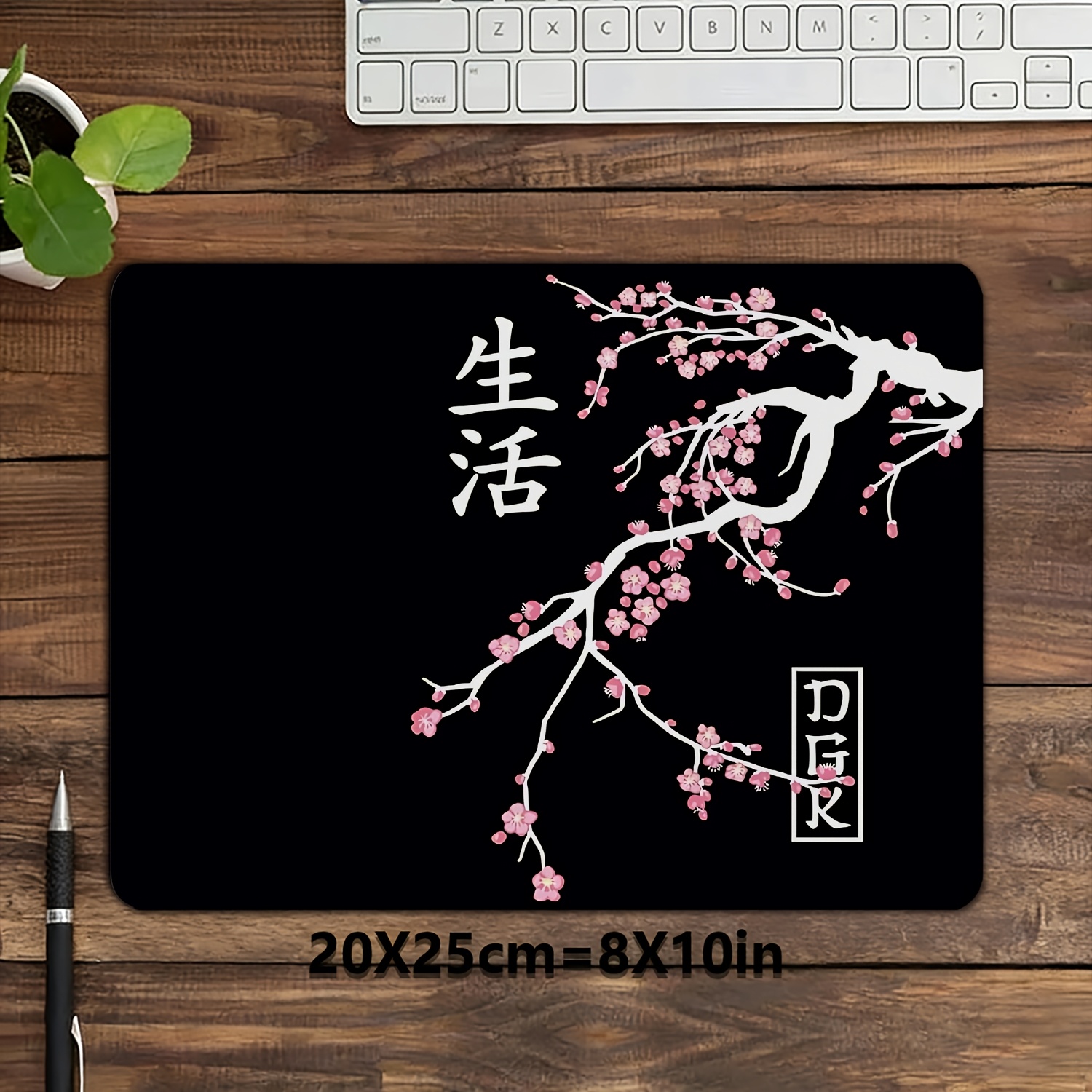 TEMU Small Anime Japanese Cherry Life Text Pattern Mouse Pad Game Mini Desk Mat, Wear-resistant High-definition Printing, Non-slip Mini Desk Mat,