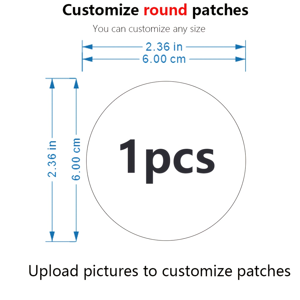 TEMU Custom 1pc Sew On Comfortable And Stylish Round Patchs And Apply Them To Bags, Shoes And Clothing.