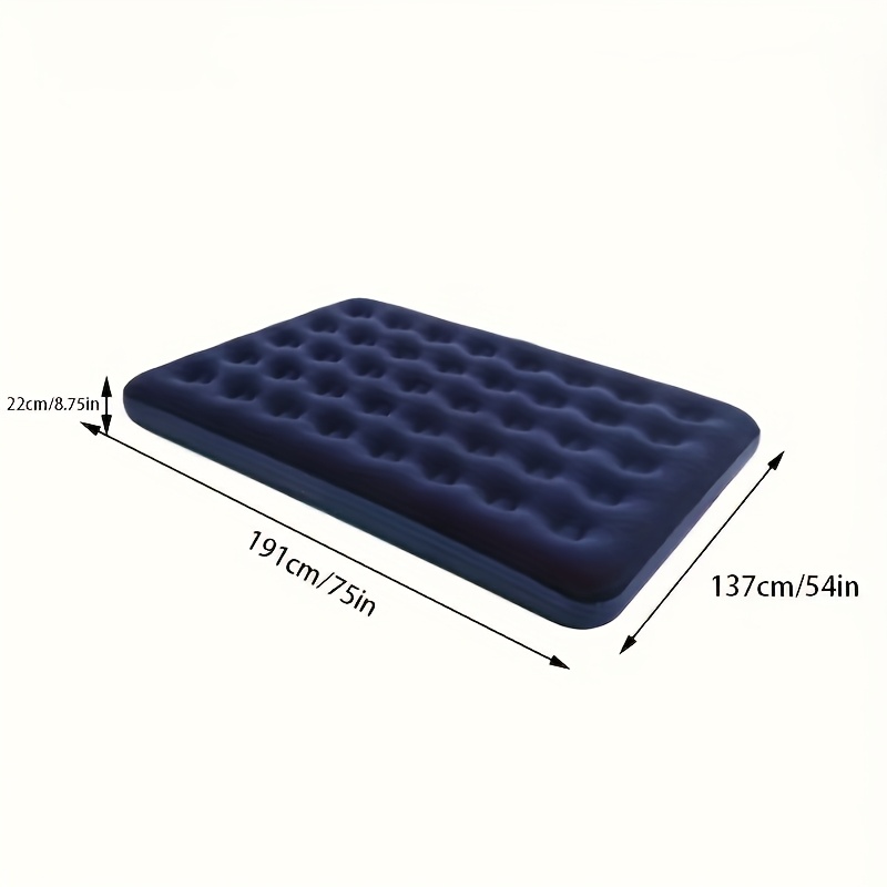 Matelas Gonflable Portable, Lit d'Air Épais en Polaire Recto-Verso Pliable pour le Camping et la Plage avec Pompe Incluse
