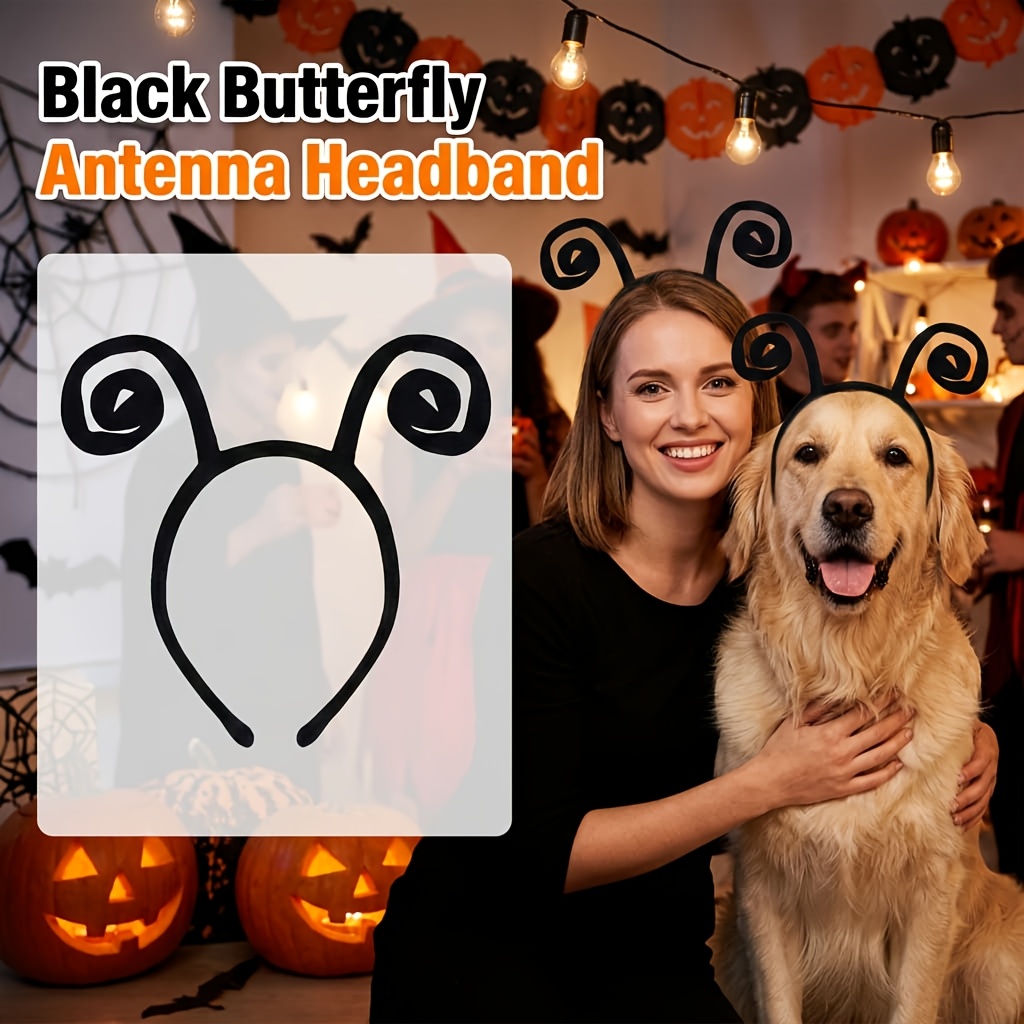 TEMU 1pc Antenna Headband - Ladybug Snail Hair Hoop For Women Adults, Cosplay, Theme Park Trip, Halloween Christmas Party Photo Props, Fancy Holiday