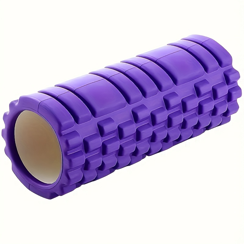 EVA Foam Yoga Roller with Textured Pyramid   for Deep Tissue Massage, High-density Foam Roller 1. Easy to Carry and Durable, for Muscle Relaxation, Yoga Training, Indoor Fitness – Ideal for Back and Leg Workouts, Soft and  