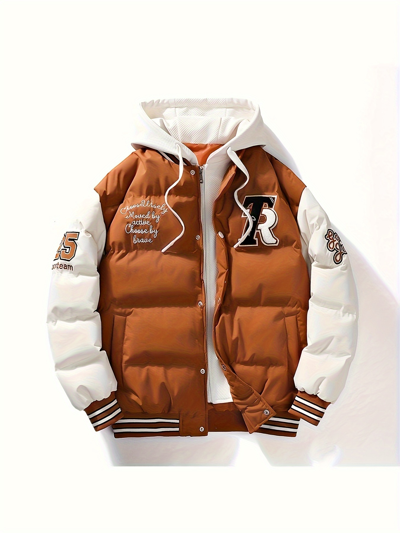 Giacca Varsity nero Jet personalizzato con lettera di nero e bianco contorno scuro College Letterman cappotto Baseball americano di moda abbigliamento - Italia