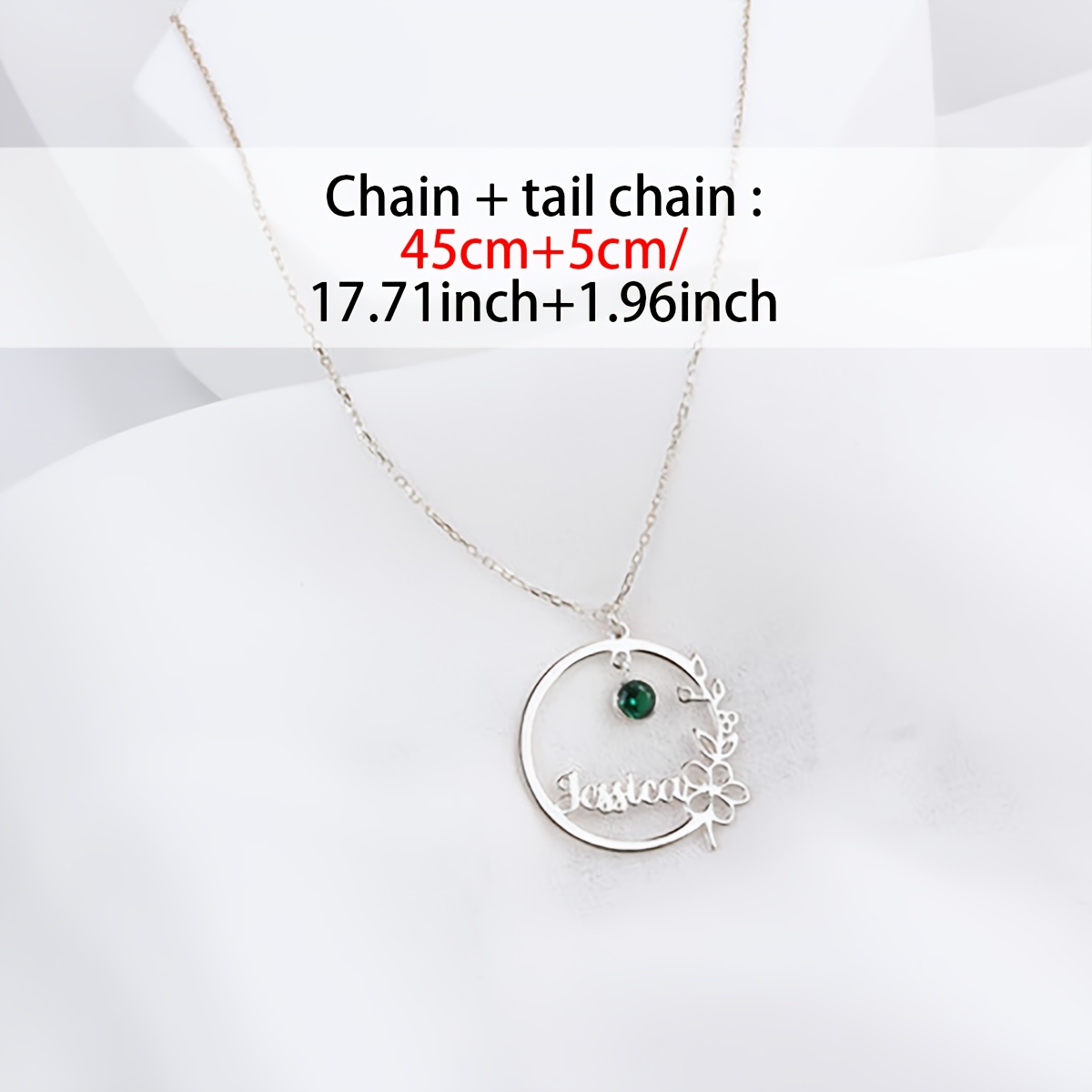 Personalized Birth Flower & Gemstone Necklace for Women
