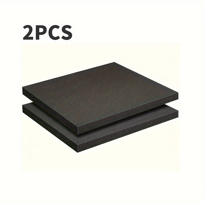 2pcs Black Cuttable Craft Foam Sheets, Polyurethane Cushioning Foam, For Tool Box Camera Storage And Crafts