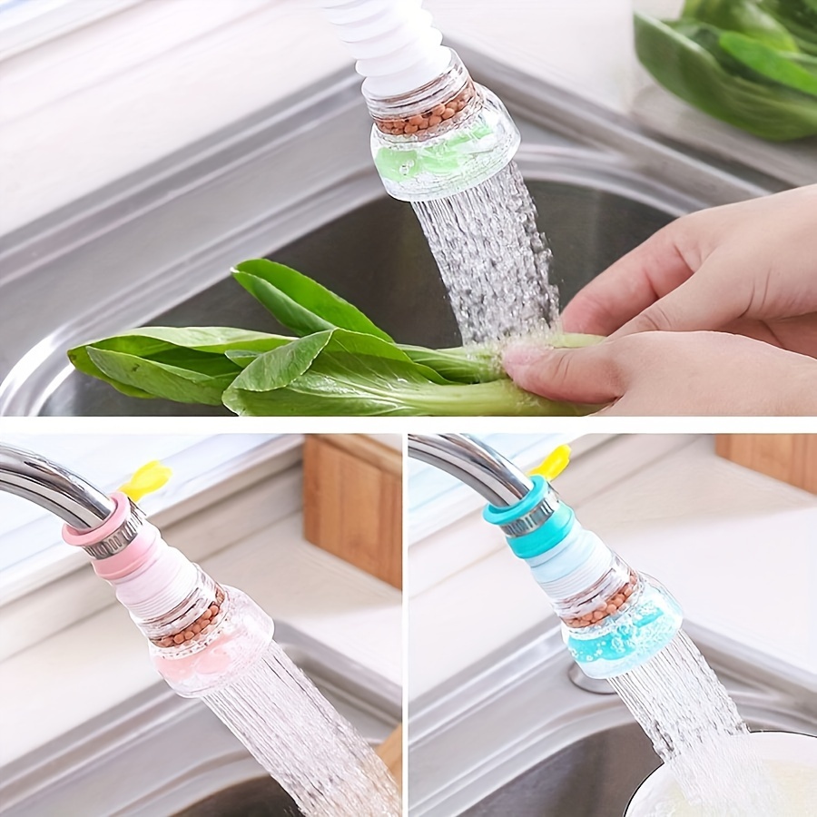 Rotating Faucet Water Purifier Filter, Extender with Water Purifier - Plastic, Purifier Kitchen Sink Accessories, Clean Hands And Drinking Water, No Electricity Required, Control Water Flow, Filter for Drinking Water