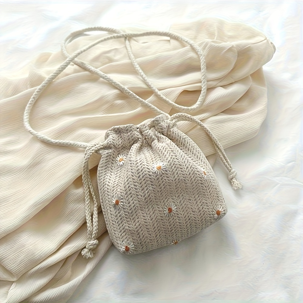 Image of 1pc Elegant And Portable Women's Drawstring Bucket Bag - A Versatile Crossbody Tote Bag With Solid , Use. This Stylish Bucket Bag For Your Girlfriend For The