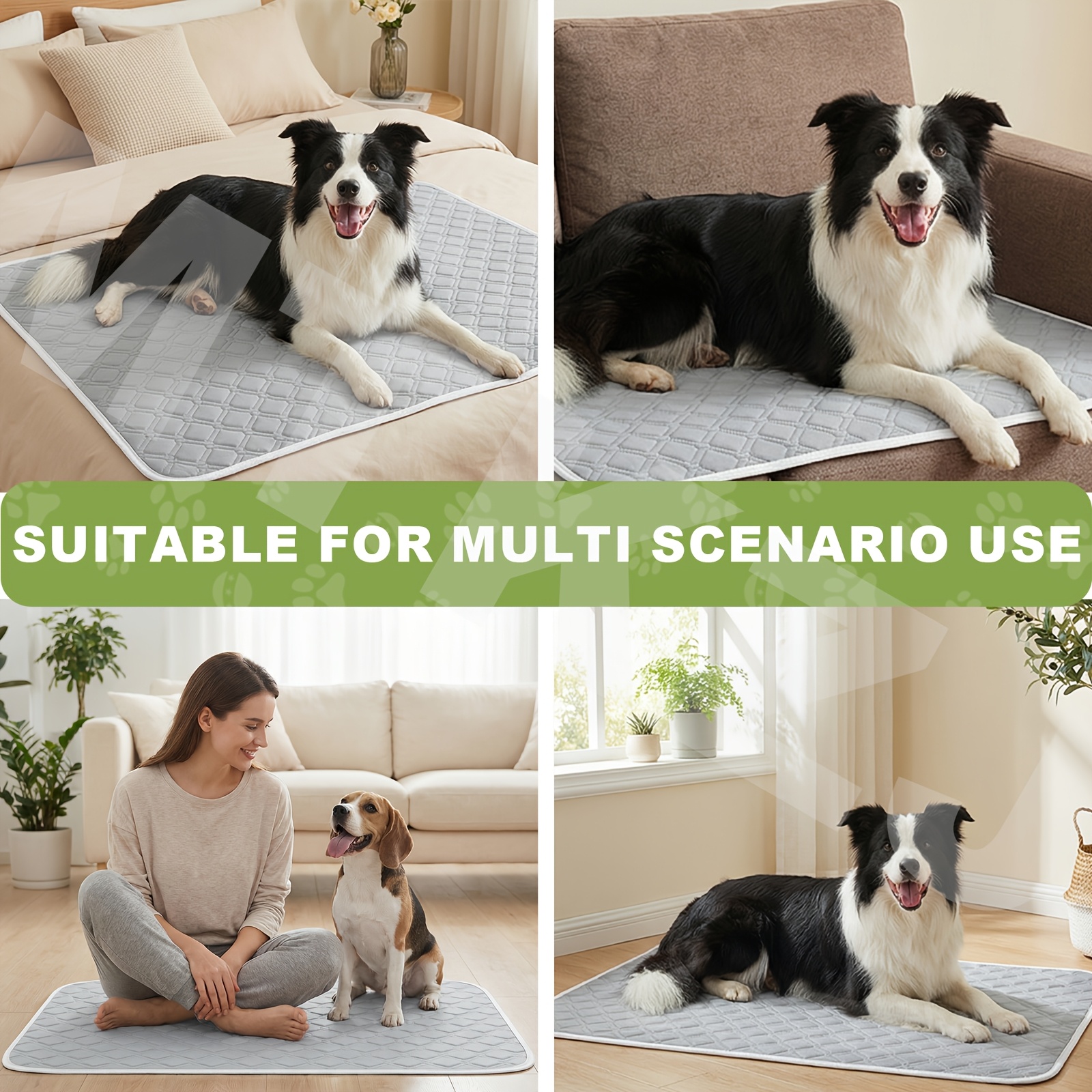 TEMU 6-pack, 37.4" X 27.5" Xxxxl Reusable Super Absorbent Pet Urine Pads - Leak-proof And Odor-resistant Pet Training Pads, Easy To Train Toilet Use