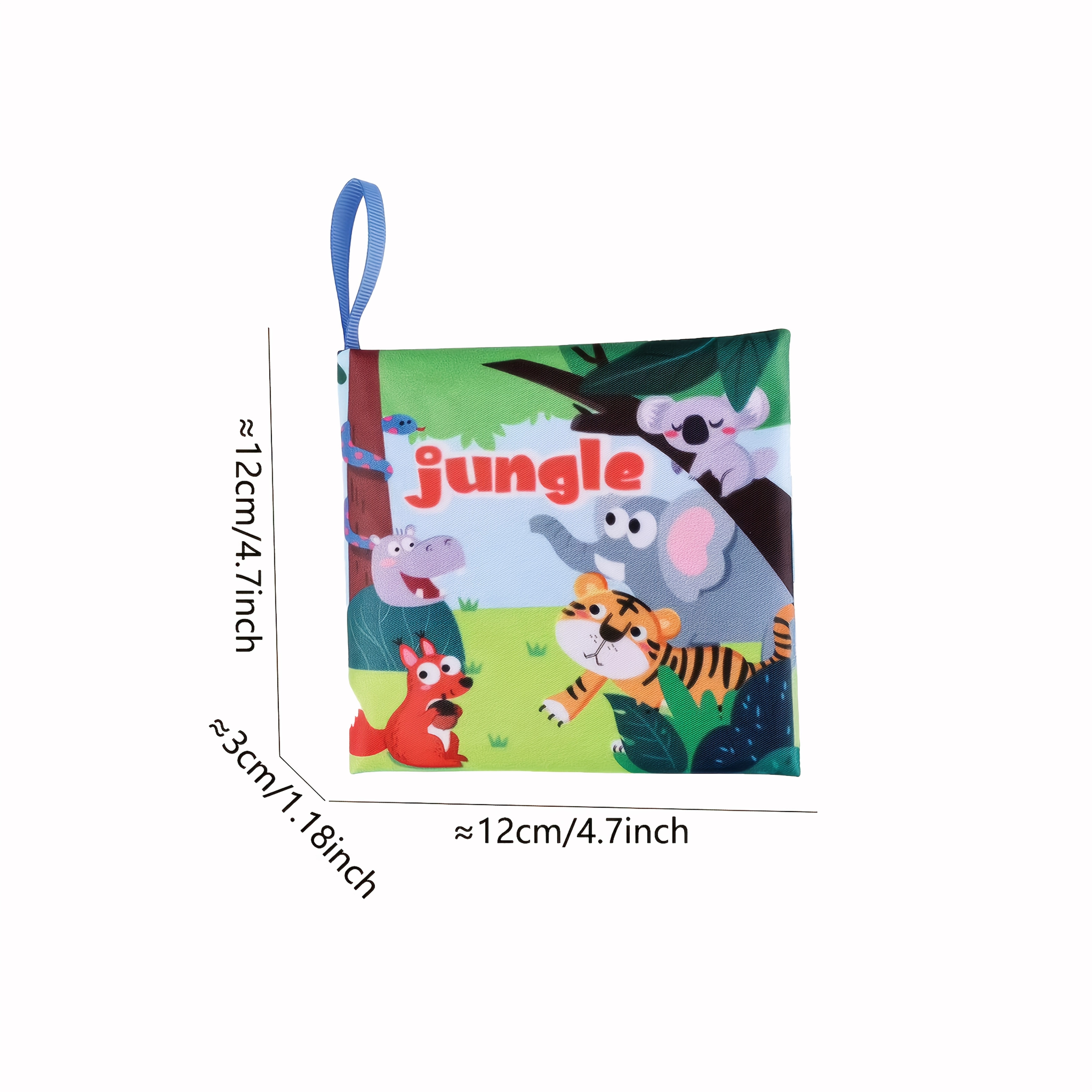 1pc Baby Cloth Book - Non-Tearable Soft Fabric, Ocean Animal & Multi-Theme Educational Toy with Interactive Learning Buttons, Infant Cognitive Development Book for Toddlers 0-3 Years (Pink/Green/Blue/Yellow), Baby Book, Sensory Stimulation, Vibrant Illustrations, Childsafe Material, Young Children