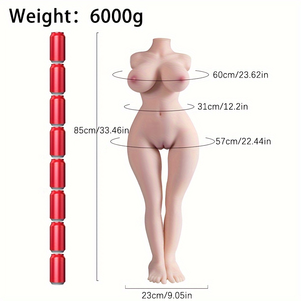 1pc sex doll male masturbator erotic sex toy pocket sex doll sex torso with big boob realistic vaginal and anal for male pleasure details 2