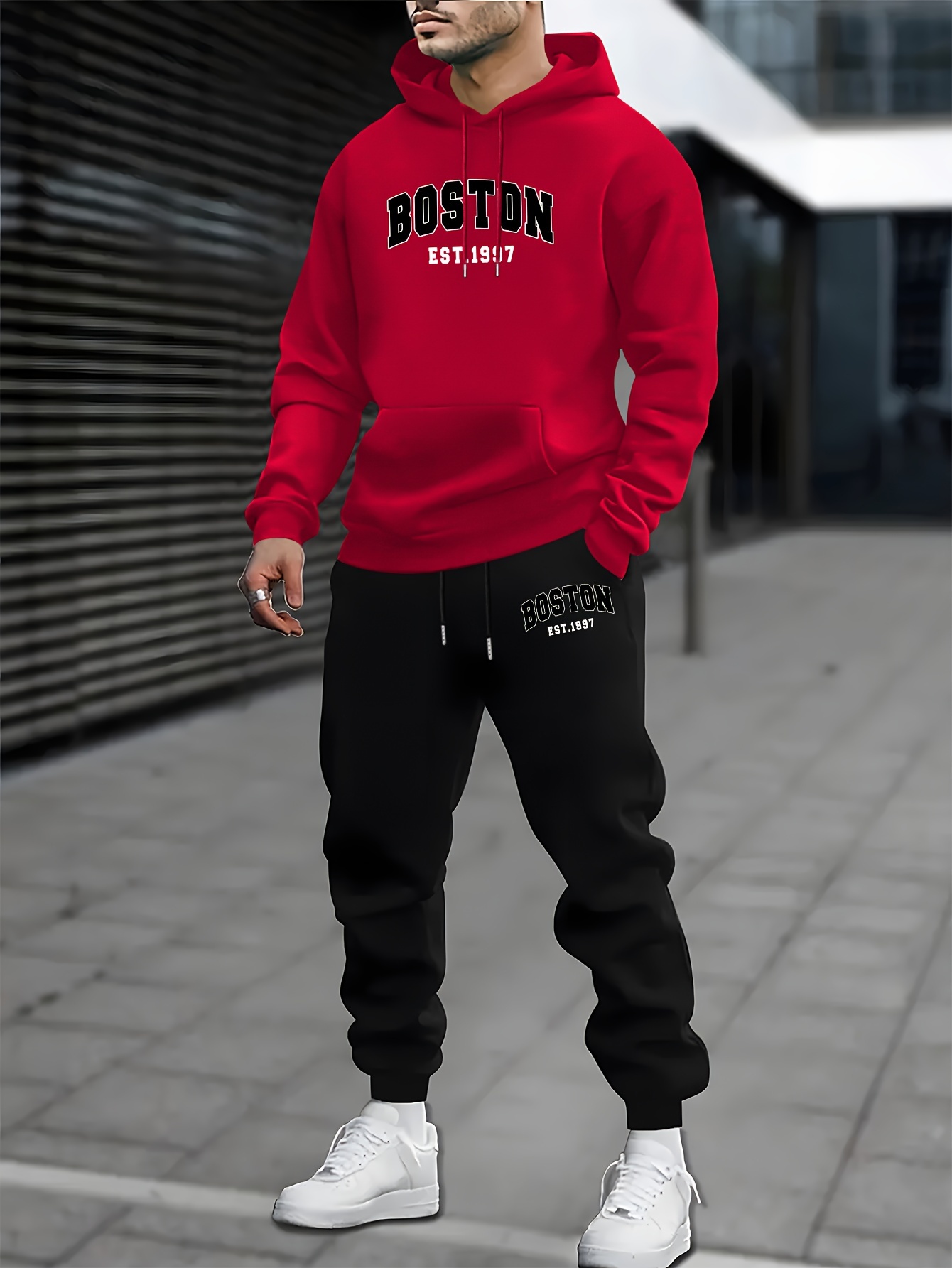 Survêtement Homme 2 Pièces – Sweat à Capuche Et Pantalon – Taille L – Jogging