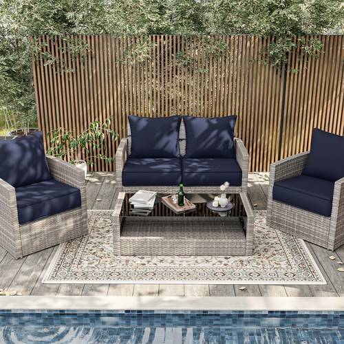 2pcs Sofa Cushion And Backrest Set, Outdoor Furniture Cushions, Removable Cover, Machine Washable, Concealed Zipper, with Anti-slip Mat And Straps. Suitable for Patio Furniture, Sofas, And Chairs As Replacement Cushions, Covers, And Seat Cushions.