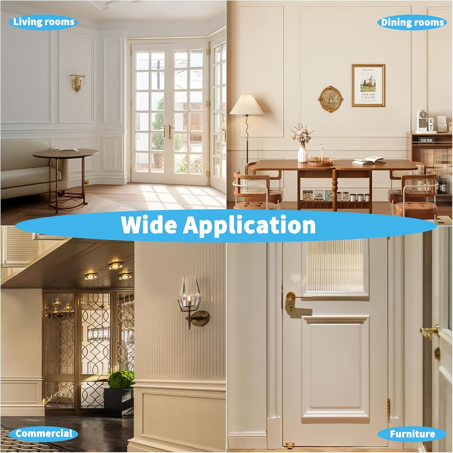 3 Sets of Pre-Cut Wall Panels for Interior Decoration