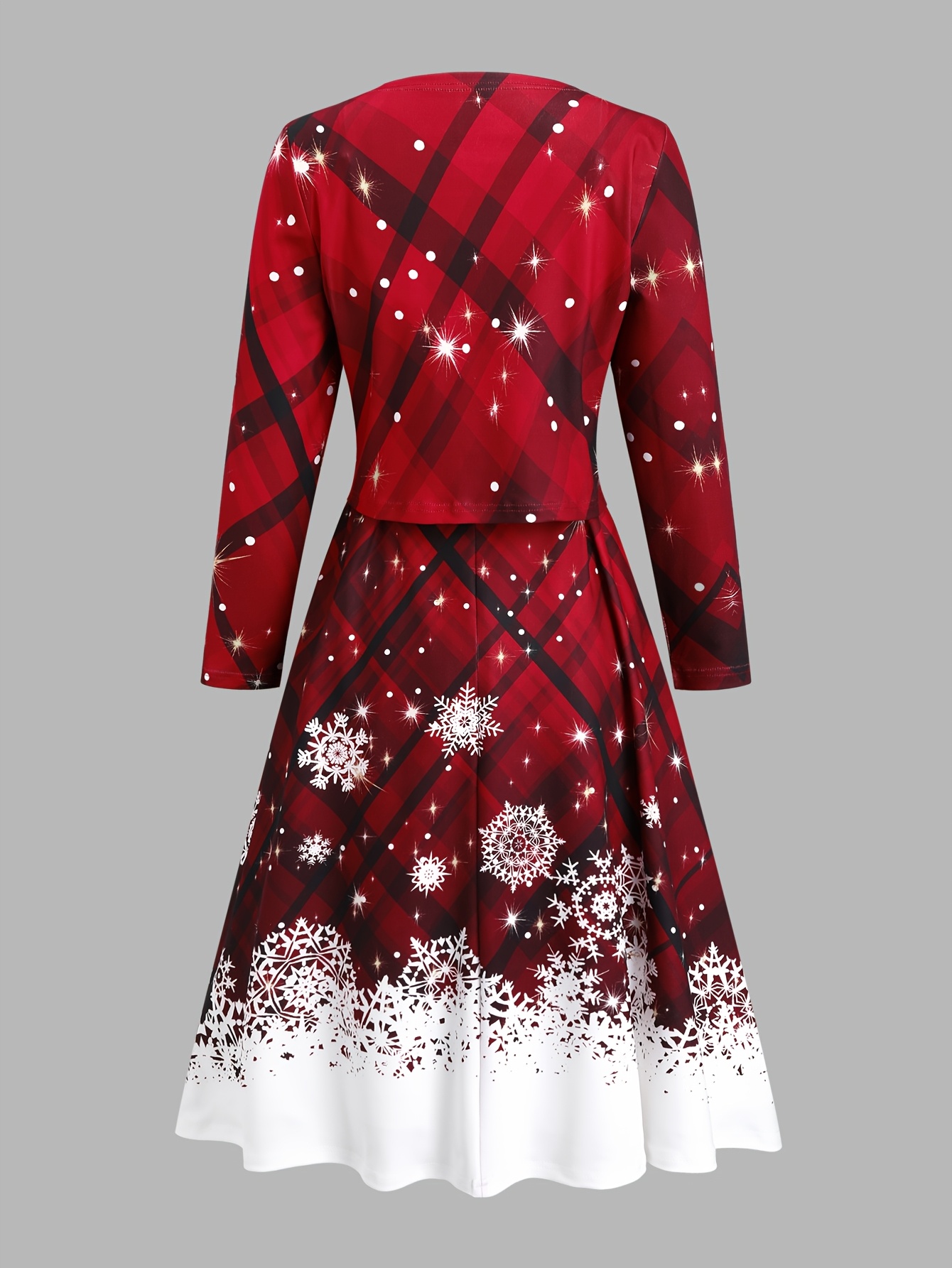 christmas print maxi dress Heisall Womens Dresses Long Sleeve Round Neck Christmas Print Loose A-Line Maxi  Dress Elegant Party Gown Slim Fit Evening Dress