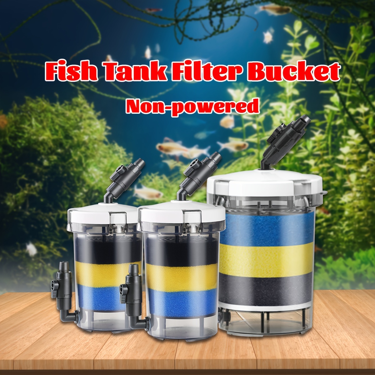 

Silent Aquarium Filter Bucket With 16mm Water Outlet - Non-powered, Pvc Material, Ideal For Freshwater & Saltwater Tanks Up To 55 Gallons