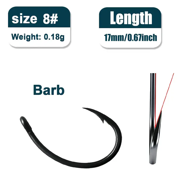 coarse fishing hook lengths Dr.Fish 100pcs Aberdeen Hooks #12 to 2/0 500 Fishing Flat Head Barbed