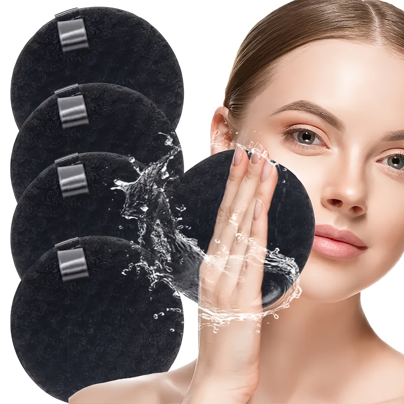 Paquetede4almohadillasfacialessuaves,almohadillasdeextracciónreutilizablesdedoblecaraparalimpiezafacialsuaveyaplicacióndemaquillaje,limpiadorfacialdiarioparalavadofacial