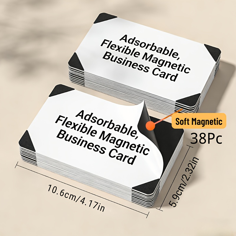 TEMU Custom Magnetic Business Cards | Magnetic Cards | Business Advertising Magnets | Photo-printable Magnetic Fridge Stickers | Flexible Soft