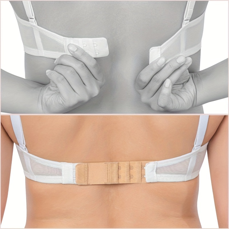 6-Pack Women's Bra Extenders, Elastic Adjustable Bra Strap Extension, Soft Undergarment Accessories, Assorted Colors, Comfort Fit