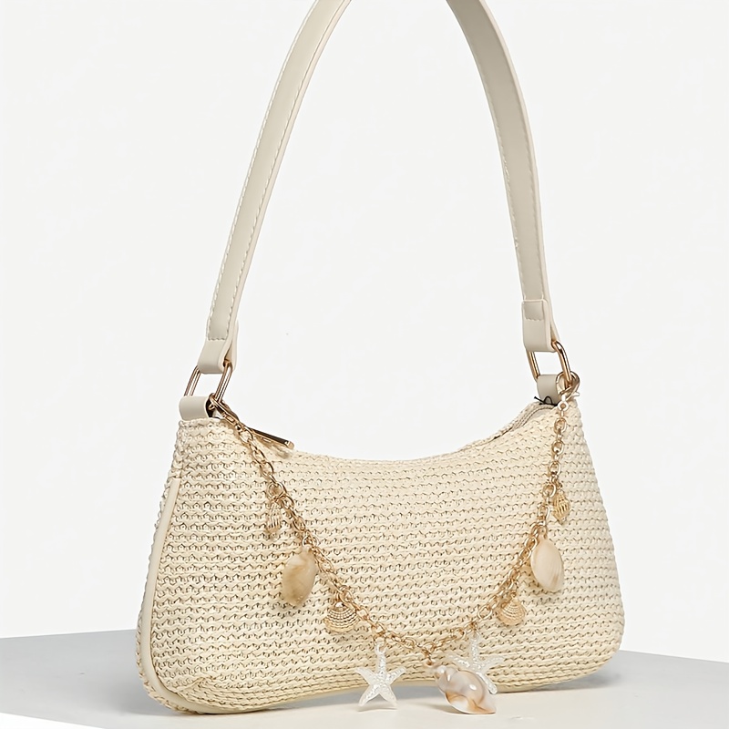 E-shop Stylische High-End Muschel Schultertasche, Handtasche, Retro Urlaubs Minimalistische Tote Bag, Crossbody Bag, Geeignet für Dates, Ausflüge,