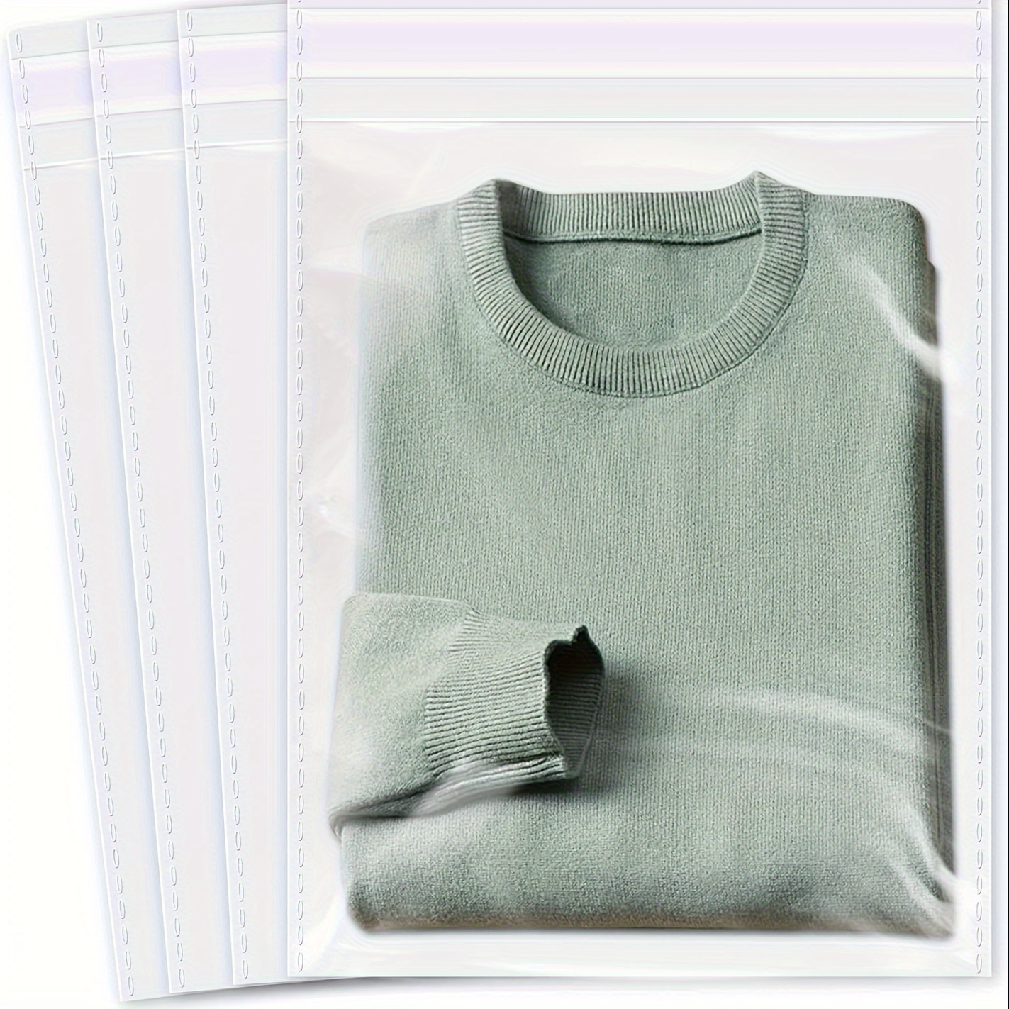 

500 - 12" X 15" Clear - Resealable Plastic For Clothing, T-shirts, Pants