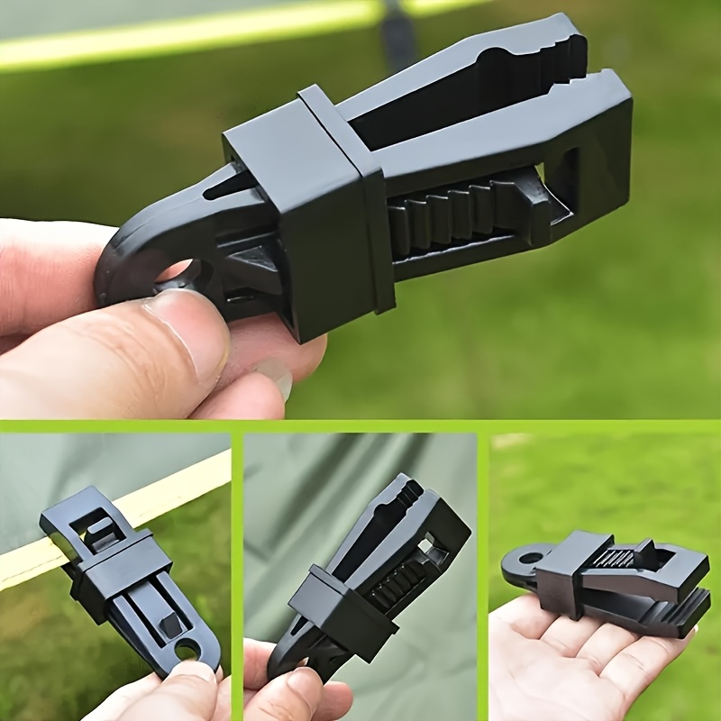 

Set Of 15 Abs Tent Clips - Versatile Windproof Fasteners Suitable For Camping, Awnings, And Car Covers.