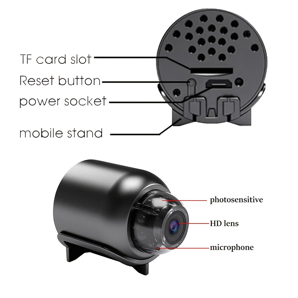 Cámara Inalámbrica Inteligente Pequeña2.4G, Diseño PE - Imagen 7